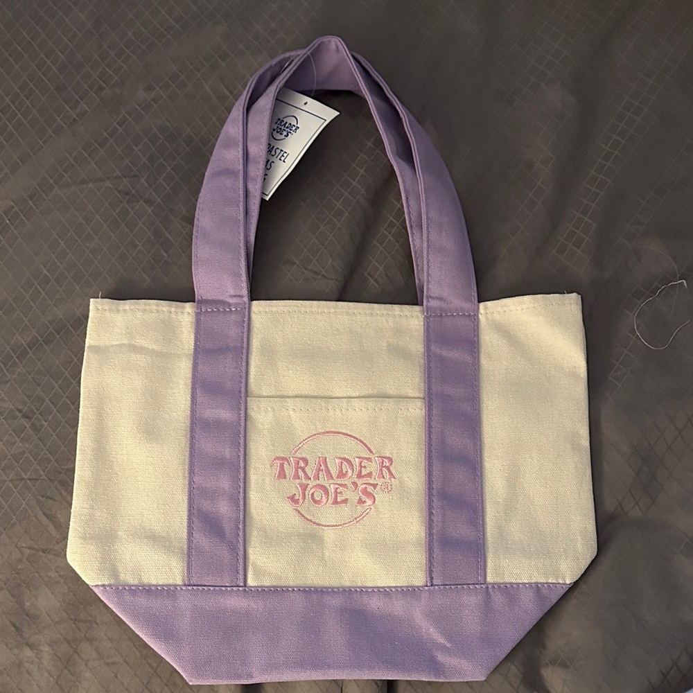 Trader Joe’s Mini Tote Lavender-Canvas Tote Bag